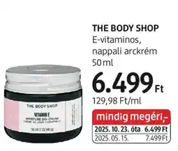 DM THE BODY SHOP E-vitaminos, nappali arckrém ajánlat