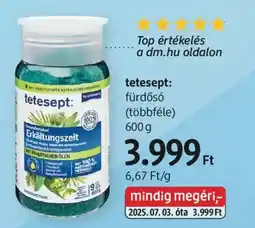 DM Tetesept: fürdősó ajánlat