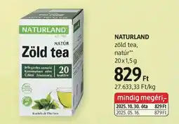 DM Naturland zöld tea ajánlat