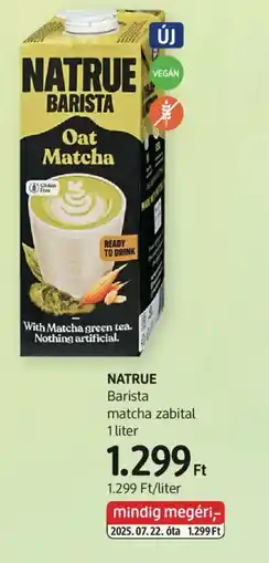 DM Natrue barista matcha zabital ajánlat
