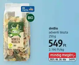 DM Dmbio adventi tészta ajánlat