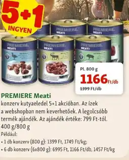 Fressnapf Premiere meati konzerv kutyaeledel ajánlat