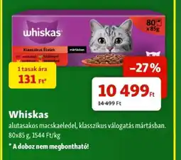 Fressnapf Whiskas alutasakos macskaeledel ajánlat
