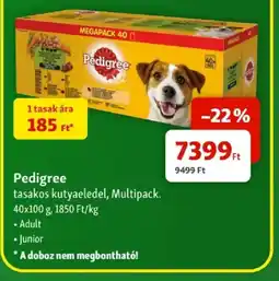 Fressnapf Pedigree tasakos kutyaeledel, Multipack. ajánlat