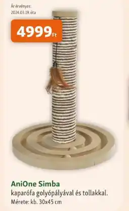 Fressnapf AniOne Simba kaparófa golyópályával és tollakkal ajánlat