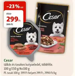 Fressnapf Cesar tálkás és tasakos kutyaeledel, többféle ajánlat