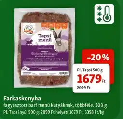 Fressnapf Farkaskonyha fagyasztott barf menü kutyáknak ajánlat