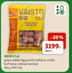 Fressnapf Mush cat golyócskákba fagyasztott marhás és csirkés ajánlat