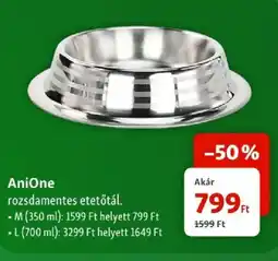 Fressnapf AniOne rozsdamentes etetőtál. ajánlat