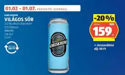 ALDI KARLSKRONE VILÁGOS SÖR ajánlat