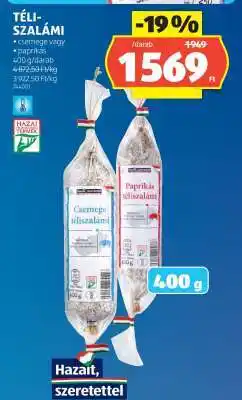 ALDI Téli szalámi ajánlat