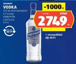 ALDI Zaranoff Vodka ajánlat