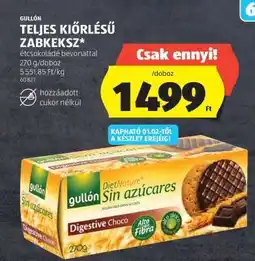 ALDI Gullón Teljes Kiőrlésű Zabkeksz ajánlat