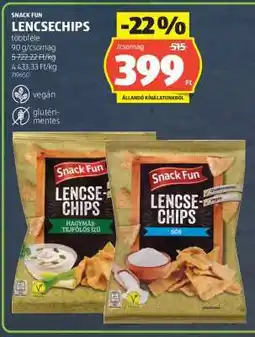 ALDI Snack Fun Lencsechips ajánlat