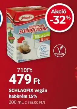 Herbaház Schlagfix vegán habkrém ajánlat