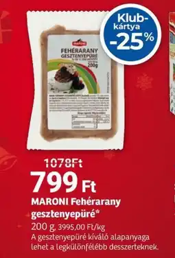 Herbaház Maroni fehérarany gesztenyepüré ajánlat