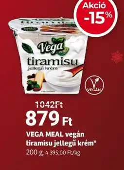 Herbaház Vega meal vegán tiramisu jellegű krém ajánlat