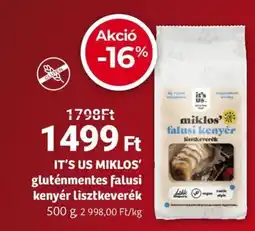 Herbaház It's us miklos' gluténmentes falusi kenyér ajánlat