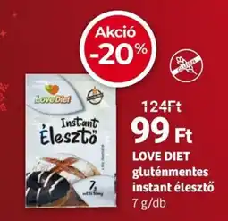 Herbaház Love diet gluténmentes instant élesztő ajánlat