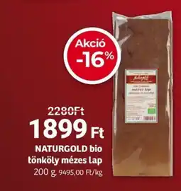 Herbaház Naturgold bio tönköly mézes lap ajánlat