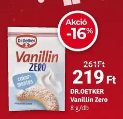 Herbaház Dr.Oetker vanillin zero ajánlat