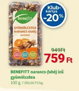 Herbaház Benefitt narancs-fahéj ízű gyümölcstea ajánlat