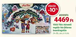 Herbaház YOGI TEA Adventi naptár bio filteres ajánlat