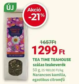 Herbaház Tea time teahouse szálas teakeverék ajánlat