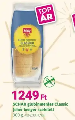 Herbaház Schar gluténmentes classic fehér kenyér ajánlat