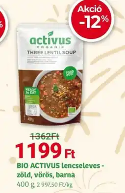 Herbaház Bio activus lencseleves - zöld, vörös, barna ajánlat