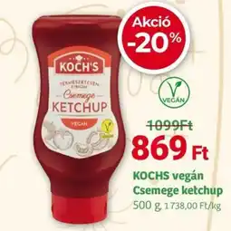 Herbaház Kochs vegán csemege ketchup ajánlat