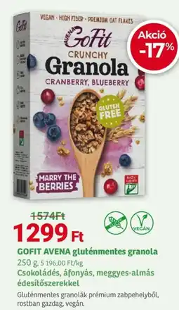 Herbaház Gofit avena gluténmentes granola ajánlat
