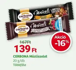 Herbaház Cerbona müzliszelet ajánlat
