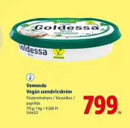 Lidl Vemondo Vegán szendvicskrém ajánlat