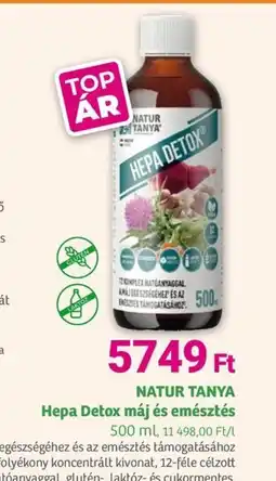 Herbaház Natur tanya hepa detox máj és emésztés ajánlat