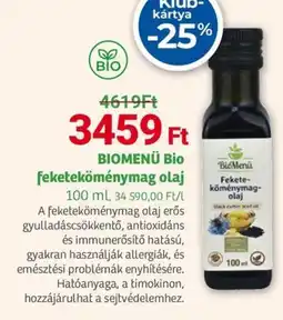 Herbaház Biomenü bio feketeköménymag olaj ajánlat