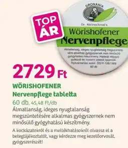 Herbaház Wörishofener nervenpflege tabletta ajánlat