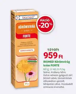 Herbaház Biomed körömvirág krém forte ajánlat