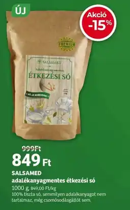 Herbaház Salsamed adalékanyagmentes étkezési só ajánlat
