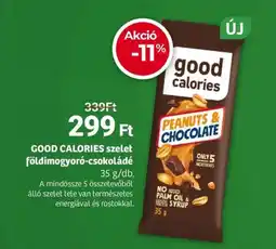 Herbaház Good calories szelet földimogyoró-csokoládé ajánlat