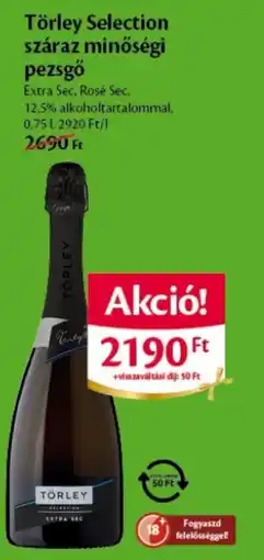 EcoFamily Törley Selection száraz minőségi pezsgő ajánlat