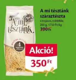 EcoFamily A mi tésztánk száraztészta ajánlat