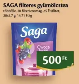EcoFamily SAGA filteres gyümölcstea ajánlat