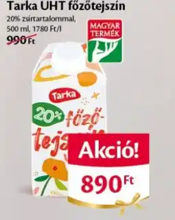 EcoFamily Tarka UHT főzőtejszín ajánlat