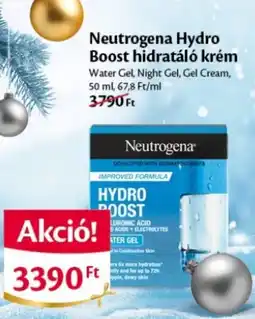 EcoFamily Neutrogena Hydro Boost hidratáló krém ajánlat