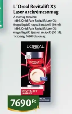 EcoFamily L'Oreal Revitalift X3 Laser arckrémcsomag ajánlat