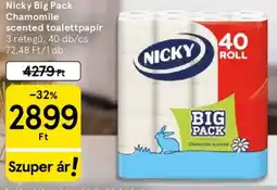 Tesco Nicky Big Pack Chamomile scented toalettpapír ajánlat