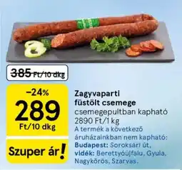 Tesco Zagyvaparti füstölt csemege ajánlat