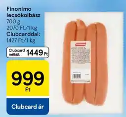 Tesco Finonimo lecsókolbász ajánlat