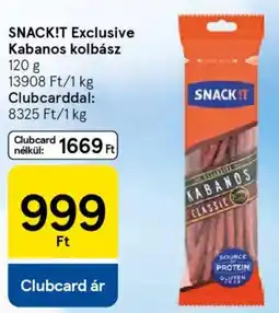 Tesco SNACK!T Exclusive Kabanos kolbász ajánlat